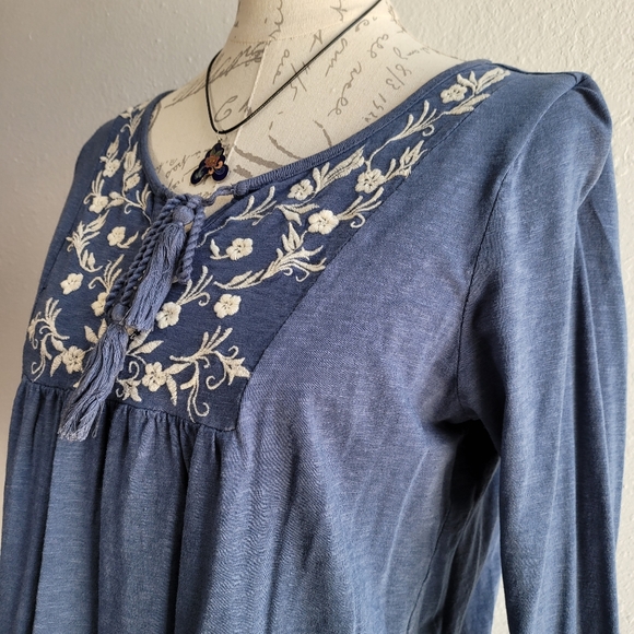 SONOMA Blue Boho Top - Picture 2 of 4